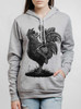 Rooster Ride - Multicolor on Athletic Heather Women's Pullover Hoodie