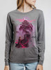 Ascending - Multicolor on Heather Grey Triblend Womens Long Sleeve