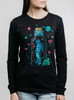 Astro Sauce - Multicolor on Heather Black Triblend Womens Long Sleeve