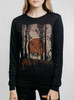 Buck Moon - Multicolor on Heather Black Triblend Womens Long Sleeve