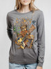 Forest Jam - Multicolor on Heather Grey Triblend Womens Long Sleeve