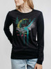 Hand of Nature - Multicolor on Heather Black Triblend Womens Long Sleeve