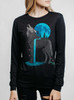 Lone Wolf - Multicolor on Heather Black Triblend Womens Long Sleeve