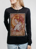 Medusa - Multicolor on Heather Black Triblend Womens Long Sleeve