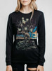 Mourning - Multicolor on Heather Black Triblend Womens Long Sleeve