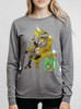 Music Man - Multicolor on Heather Grey Triblend Womens Long Sleeve