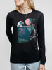 Ocean Brew - Multicolor on Heather Black Triblend Womens Long Sleeve