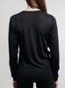 Overflow - Multicolor on Heather Black Triblend Womens Long Sleeve