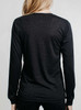Puff - Multicolor on Heather Black Triblend Womens Long Sleeve