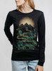 Pyramids - Multicolor on Heather Black Triblend Womens Long Sleeve