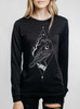 Raven - Multicolor on Heather Black Triblend Womens Long Sleeve