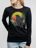 Raven Sunset - Multicolor on Heather Black Triblend Womens Long Sleeve