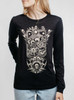 Skyward - Multicolor on Heather Black Triblend Womens Long Sleeve