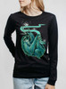 Sloth - Multicolor on Heather Black Triblend Womens Long Sleeve
