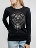 The Raven's Drum - Multicolor on Heather Black Triblend Womens Long Sleeve