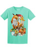 Fox and Owl - Multicolor on Womens Unisex T Shirt
