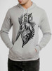 Heron's Head - Multicolor on Athletic Heather Men's Pullover Hoodie