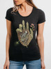 Fade - Multicolor on Heather Black Triblend Junior Womens T-Shirt