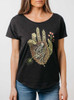 Fade - Multicolor on Heather Black Triblend Womens Dolman T Shirt
