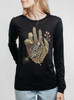 Fade - Multicolor on Heather Black Triblend Womens Long Sleeve