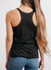 Whole Half - Multicolor on Heather Black Triblend Womens Racerback Tank Top