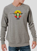 Hummingbird Sunset - Multicolor on Heather Grey Triblend Men's Sweatshirt