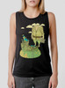 Friendly Giant - Multicolor on Black Womens Muscle Tank