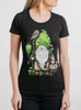 Gnome - Multicolor on Heather Black Triblend Junior Womens T-Shirt