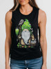 Gnome - Multicolor on Black Womens Muscle Tank