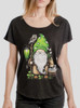 Gnome - Multicolor on Heather Black Triblend Womens Dolman T Shirt