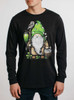 Gnome - Multicolor on Heather Black Triblend Men's Long Sleeve