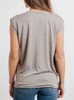 Calavera - Multicolor on Heather Stone Women's Rolled Cuff T-Shirt