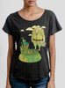 Friendly Giant - Multicolor on Heather Black Triblend Womens Dolman T Shirt