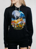 Moon Fox - Multicolor on Black Women's Pullover Hoodie