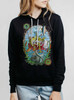 Fishing Frog - Multicolor on Black Women's Pullover Hoodie