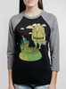 Friendly Giant - Multicolor on Heather Black and Grey Triblend Womens Raglan
