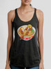 Otter Ramen - White on Heather Black Triblend Women's Racerback Tank Top