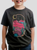 Desert Night - Multicolor on Heather Black Triblend Youth T-Shirt