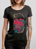 Desert Night - Multicolor on Heather Black Triblend Junior Womens T-Shirt