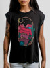 Desert Night - Multicolor on Black Women's Rolled Cuff T-Shirt