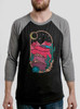 Desert Night - Multicolor on Heather Black and Grey Triblend Raglan