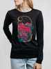 Desert Night - Multicolor on Heather Black Triblend Womens Long Sleeve