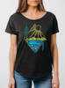 Sunshine Valley - Multicolor on Heather Black Triblend Womens Dolman T Shirt