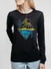 Sunshine Valley - Multicolor on Heather Black Triblend Womens Long Sleeve