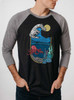 Aquatic Life - Multicolor on Heather Black and Grey Triblend Raglan