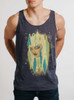 Spirit - Multicolor on Heather Navy Triblend Mens Tank Top