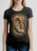 Listening - Multicolor on Heather Black Triblend Junior Womens T-Shirt