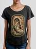 Listening - Multicolor on Heather Black Triblend Womens Dolman T Shirt