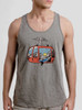 Gondola - Multicolor on Heather Grey Triblend Mens Tank Top