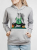 Yoga Squirrel - Multicolor on Athletic Heather Women's Pullover Hoodie